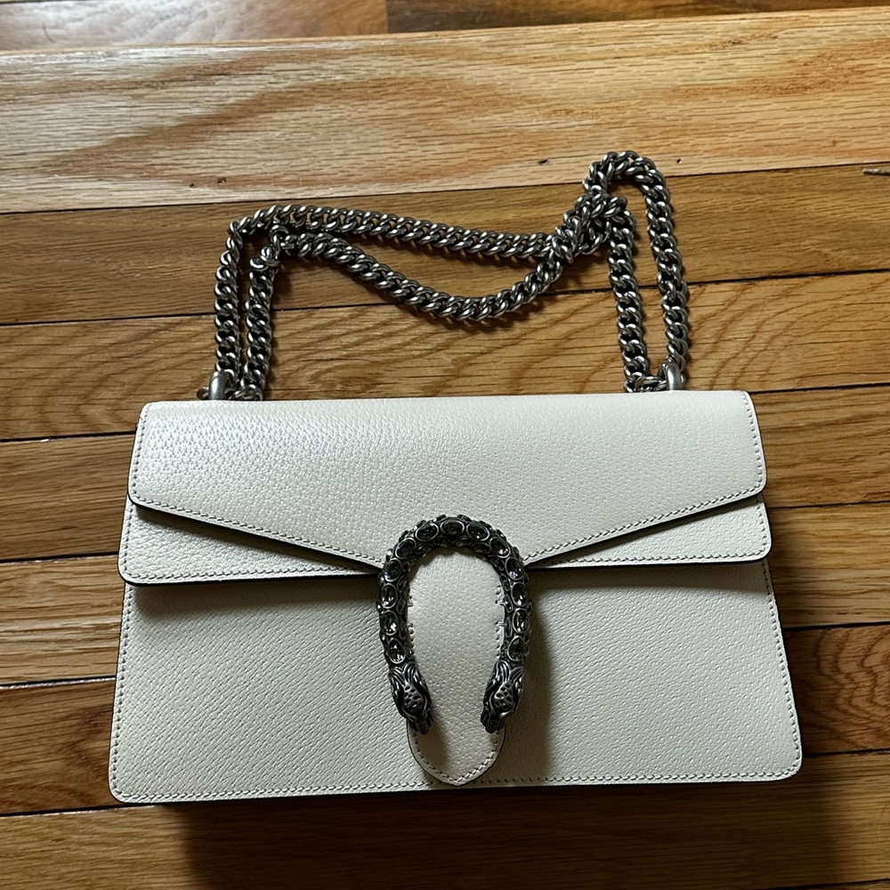 Gucci Dionysus Medium Chain Bag in Cream